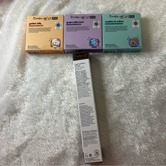 The Creme Shop Baby BT21 Eyeshadow Trio Lot Shooky RJ Mang Lot. mocha eyeliner - Picture 2 of 7